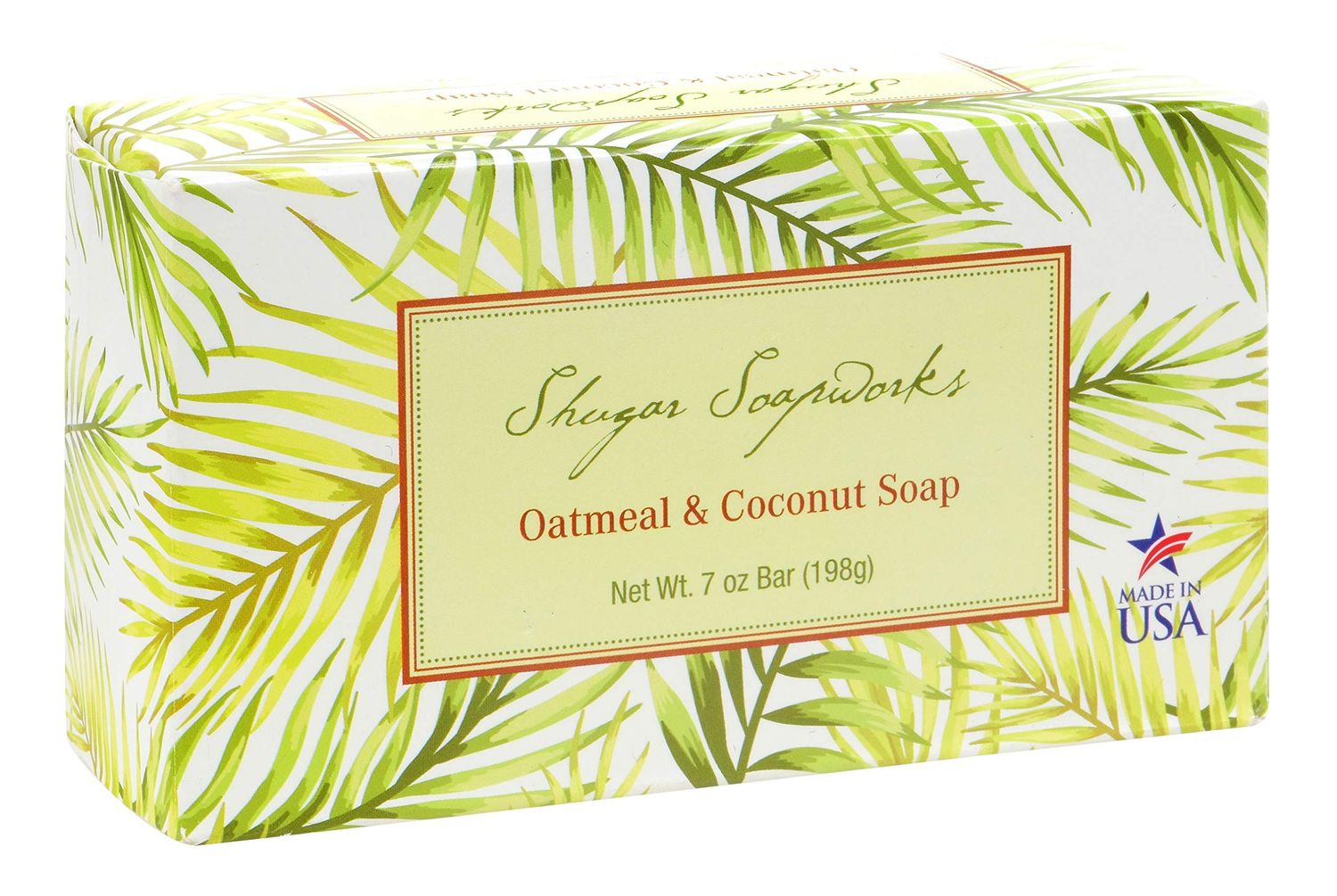 Shugar Soapworks Oatmeal &amp; Coconut Body Hand Soap - Natural, Plant-Based Ingredients - No Colors/No Parabens - Made in USA