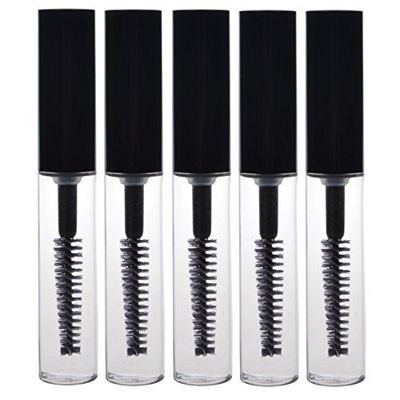 AHIER 5 pcs 4ML Reusable Empty Bottle Tube Container for Eyelash Growth Oil/Mascara with Brush for Home and Travel