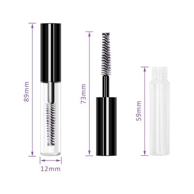 AHIER 5 pcs 4ML Reusable Empty Bottle Tube Container for Eyelash Growth Oil/Mascara with Brush for Home and Travel