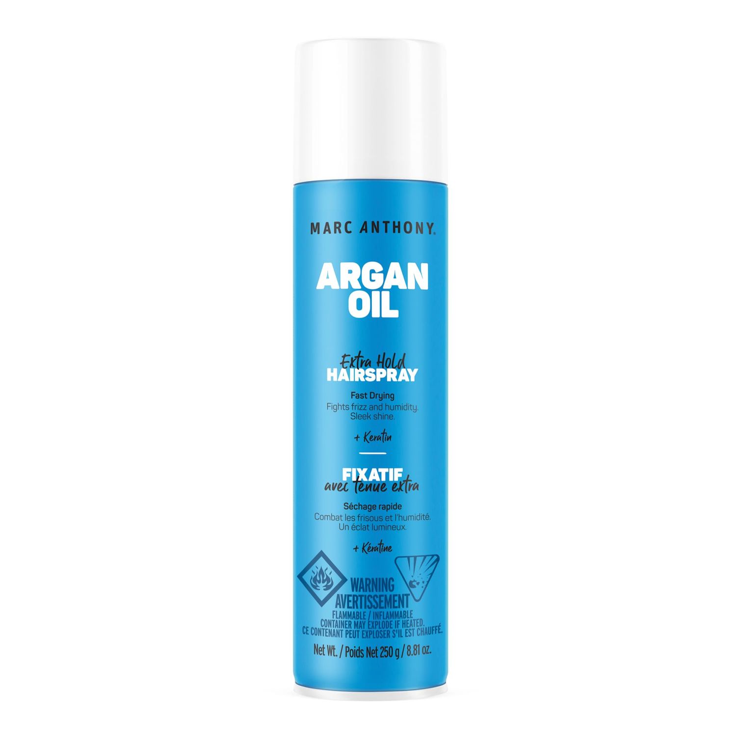 Marc Anthony Argan Oil Hairspray with Keratin, Extra Hold - Volumizing Hair Spray Fights Frizz &amp; Humidity - Nourishing Argan Oil of Morocco Texturizing &amp; Hair Styling Spray - Sulfate &amp; Paraben Free