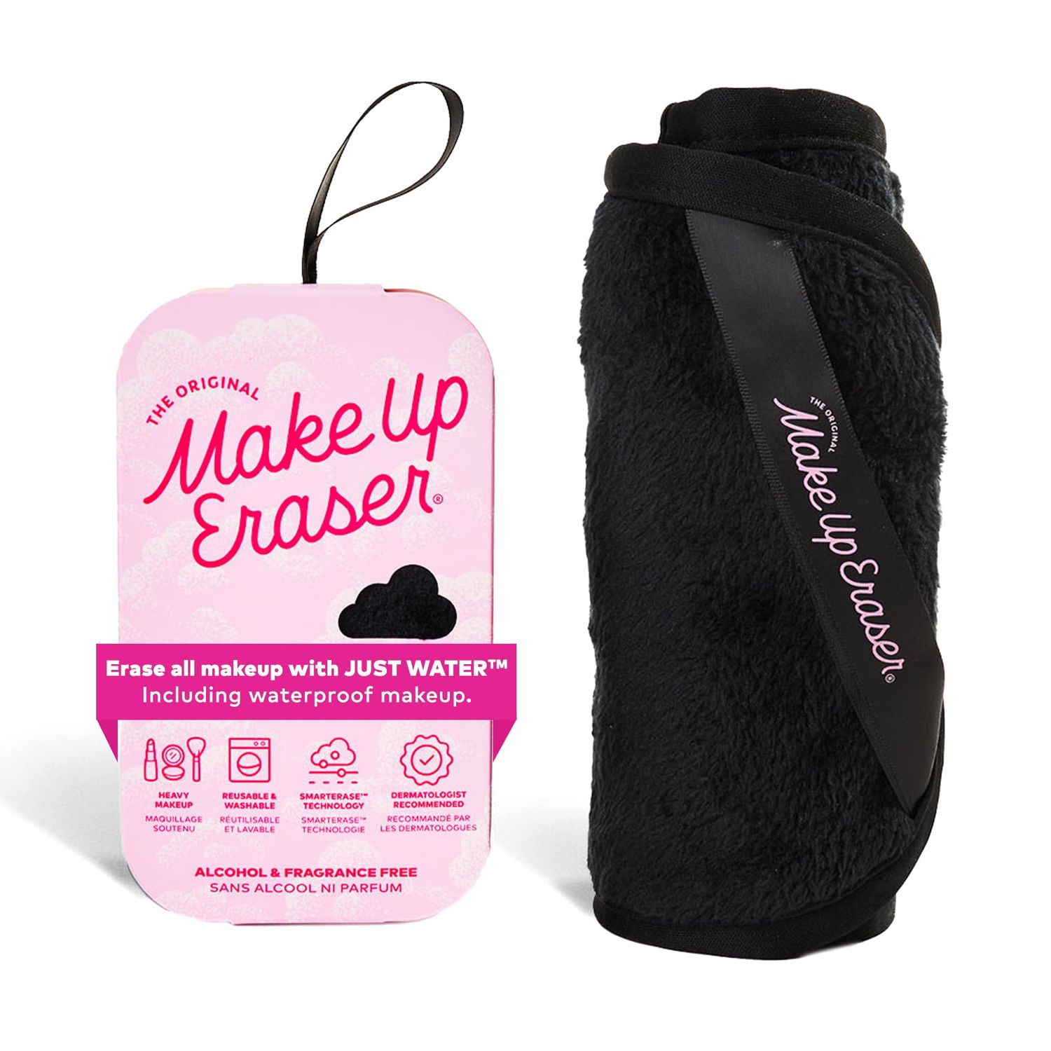 MakeUp Eraser, Erase All Makeup With Just Water, Including Waterproof Mascara, Eyeliner, Foundation, Lipstick and More (Chic Black)