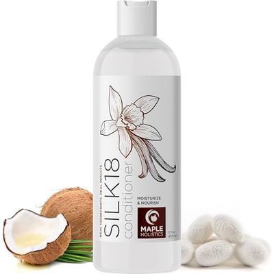 Hair Conditioner for Damaged Dry Hair - Silk Protein Conditioner for Dry Hair Frizz Control &amp; Shine - Hydrating Conditioner for Curly Hair with Argan Oil and Hair Moisturizer for Dry Hair Care