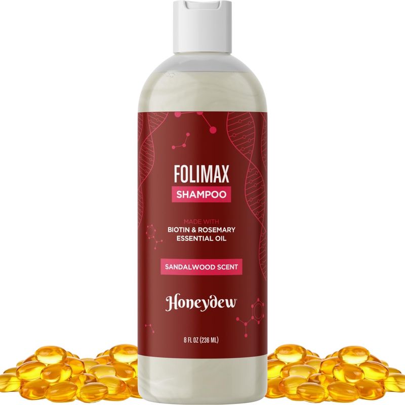 Folimax Biotin Shampoo for Thinning Hair - Thickening Shampoo with Biotin Zinc and Rosemary Oil for Hair Growth - Vegan Sulfate and Paraben Free Volumizing Shampoo for Fine Hair (Sandalwood Scent)