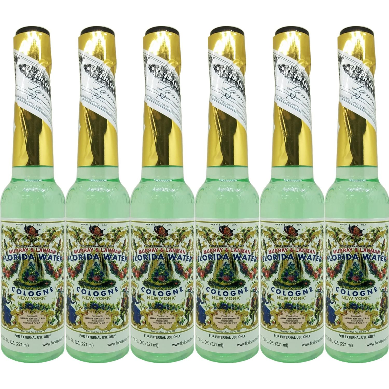 Lanman &amp; Kemp Authentic Real Florida Water Cologne Florida Water Cologne 7.5 Oz - Six (6) Plastic Bottles