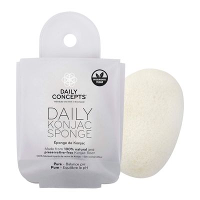 DAILY CONCEPTS Daily Konjac Sponge, Pure, White