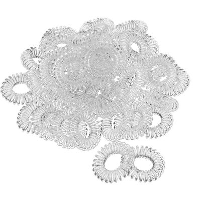 FIDGET PENCIL 40 PCS Spiral Hair Accessories: No Crease Coil Ties, Phone Cord Elastics, Transparent Waterproof Spirals