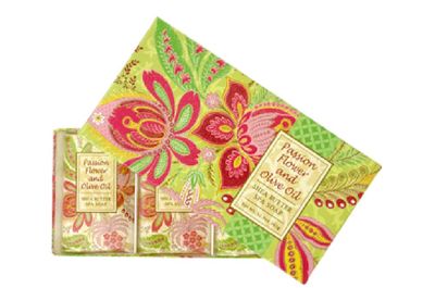 Greenwich Bay Trading Co. Shea Butter Spa Soap, 12.9 Ounce, Passion Flower and Olive Oil, 3 Pack
