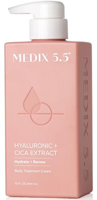 Medix 5.5 Hyaluronic Acid + Vitamin E Cream Body Lotion &amp; Face Moisturizer | Hydrating Dry Skin Firming Lotion Minimizes Look Of Wrinkles, Stretch Marks, &amp; Crepey Skin | Skin Care Products | 15 Fl Oz