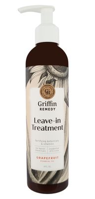 Griffin Remedy Leave-In Conditioner Treatment-Lightweight Moisture Formula to Smooth Frizz and Add Shine For All Hair Types-All Natural, Sulfate Free, Paraben Free, 8 fl oz