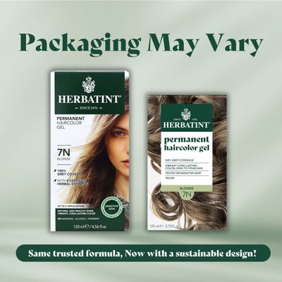 Herbatint Permanent Haircolor Gel, 7N Blonde, Alcohol Free, Vegan, 100% Grey Coverage - 4.56 oz (3 Pack)