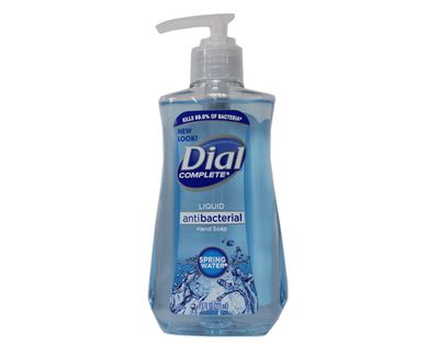 Dial Antibacterial Liquid Hand Soap, Spring Water, 7.5 oz Bottle, 12/Carton