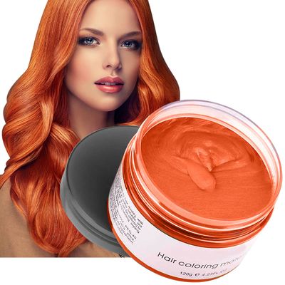Orange Temporary Hair Color,Orange Hair Spray,Natural Hair Color Wax,Hair Wax Color Spray 4.23 Ounces,Kids Temporary Hair Wax Dye for Christmas Parties,Role Playing and Halloween (Orange)