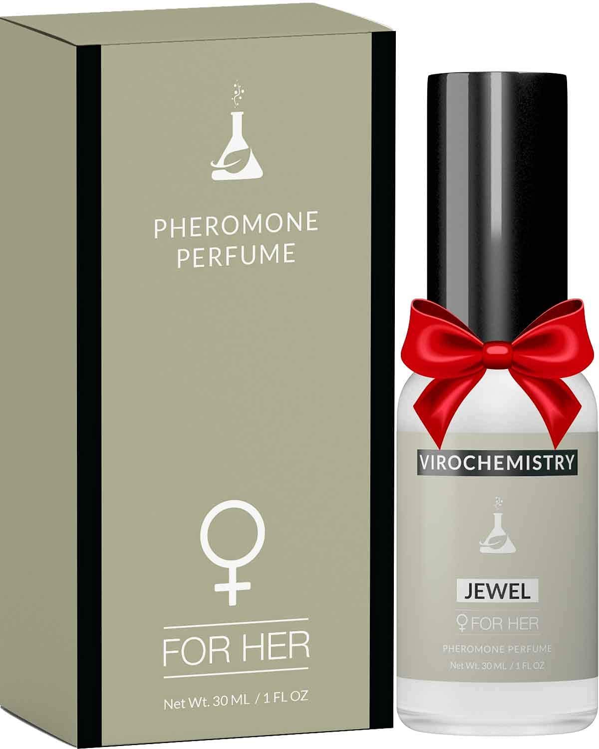 VIROCHEMISTRY Pheromones to Attract Men for Women (Jewel) - Elegant, Ultra Strength Organic Fragrance Body Perfume (1 Fl. Oz)(Human Grade Pheromones to Attract Men)