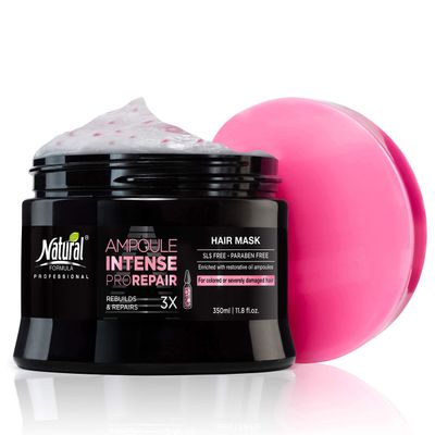 Natural FORMULA Ampoule Intense Hair Mask With Restoring Oils Nourish, Strengthen and Moisturize Dry and Damaged Hair - Paraben and SLS Free Mask - 11.8 Fl Oz