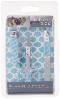 Urban Spa Get A Grip Trio Manicure and Pedicure Essentials Kit for Purse, Travel, Desk or Home