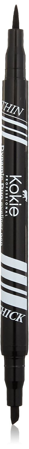 Kokie Cosmetics Dynamic Duo Eyeliner Pen, Black, 0.05 Fluid Ounce