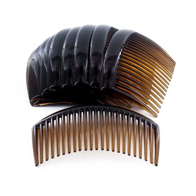 Yeshan 3.2&quot; Plastic Hair Side Comb With Teeth Comb HairPin Clip for women,Brown (12pcs)