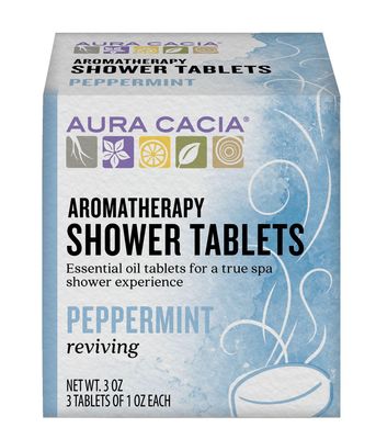 Aura Cacia Aromatherapy Shower Tablets, Reviving Peppermint, 3 ounce (Pack of 3)