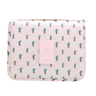 Mossio Hanging Toiletry Bag - Large Cosmetic Makeup Travel Organizer for Men &amp; Women with Sturdy Hook (Cactus)