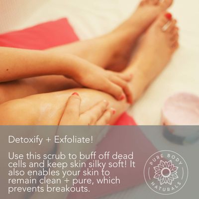 Pure Body Naturals Himalayan Salt Scrub, 12 ounces | Natural Face, Body, Hand, Foot and Skin Exfoliator | Facial Exfoliating Pink Salt with Sweet Almond Oil, Jojoba Oil, Vitamin E, and Aloe Vera
