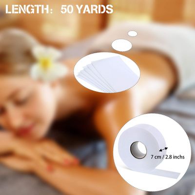 Maitys Wax Strips Roll, Non Woven Muslin Strips for Body and Facial Hair Removal, 2.75" x 50 Yards, White