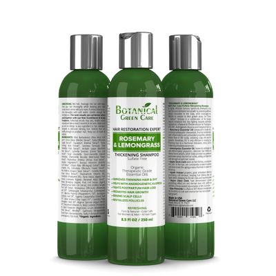 Rosemary &amp; Lemongrass Anti-Hair Loss Shampoo - Promotes Hair Growth and Thickening for Women &amp; Men, Suitable for Hair Growth