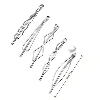 10 Pieces Metal Hair Clips Geometric Barrettes for Women Girls Hair Styling Pins Minimalist Decorative Wedding Dainty Accessories Headwear (Silver)