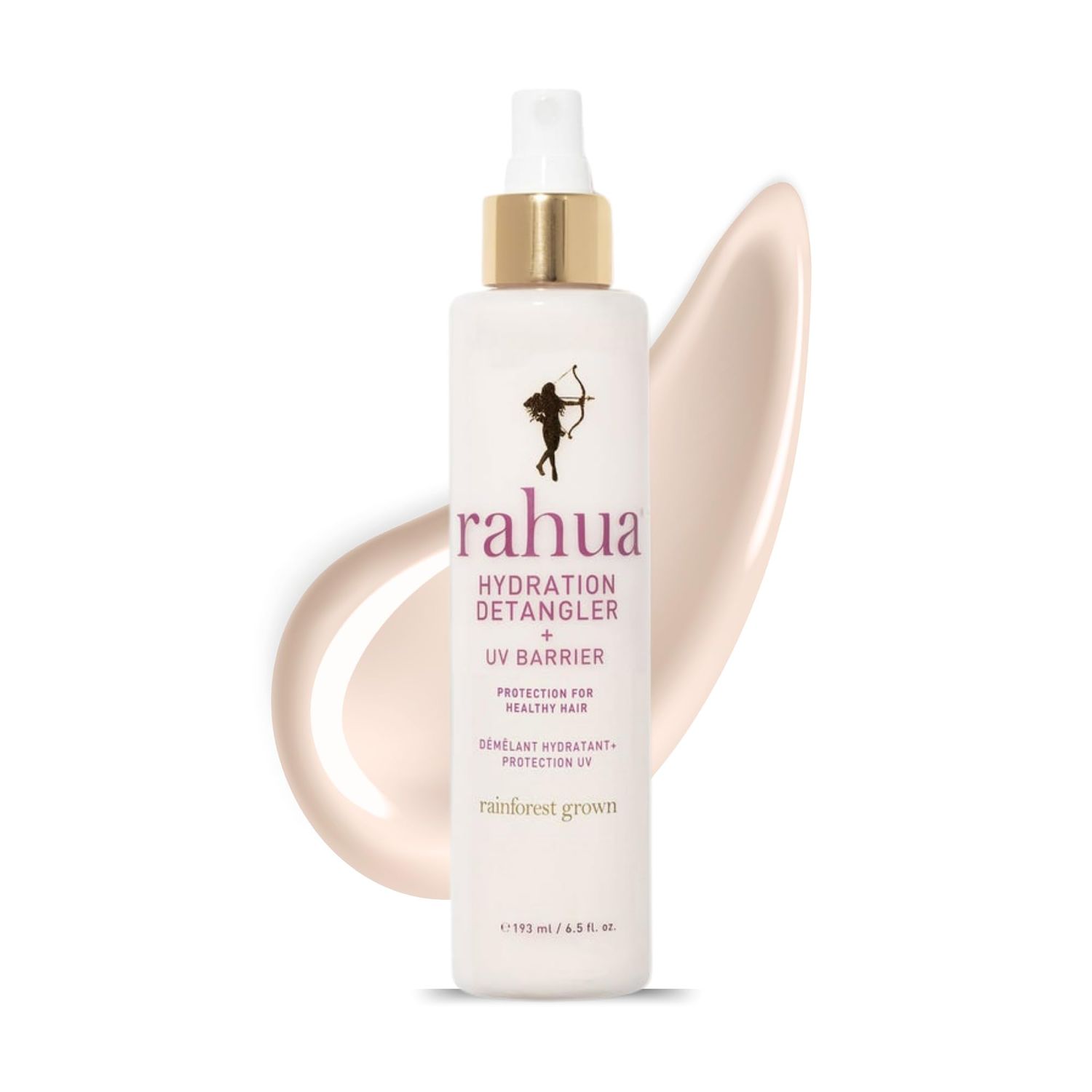 Rahua Hydration Detangler Spray + UV Barrier, 6.5 Fl Oz, Detangling Leave in Hair Care Softens Hair, Smooths Frizz, Supports Breakage &amp; Damage, Conditioning for Brushable Shiny Hair, All Hair Types