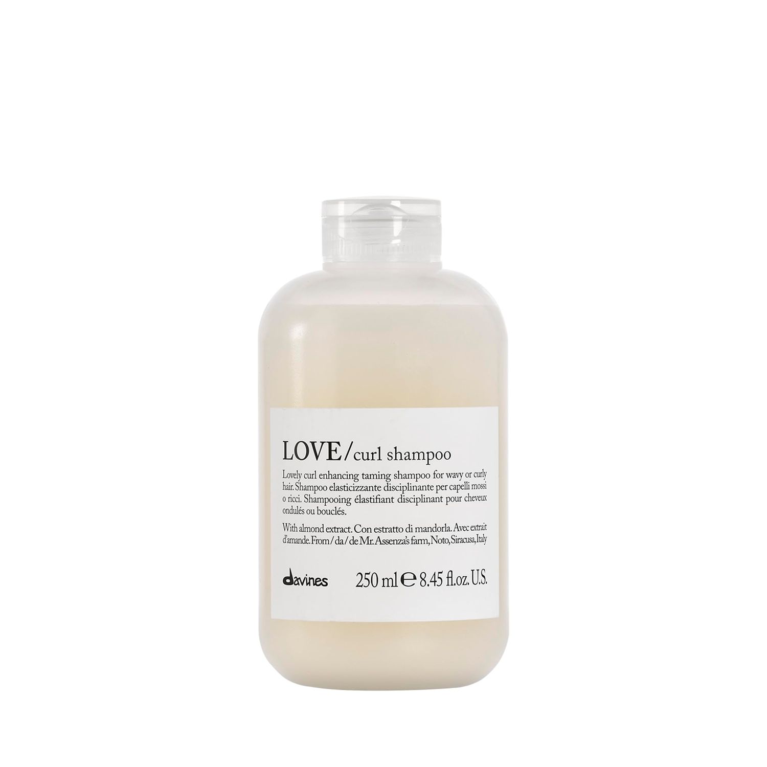 Davines LOVE Curl Shampoo | Wavy &amp; Curly Hair Shampoo | Smooth and Moisturize Curls with Almond Extract | 8.45 fl oz