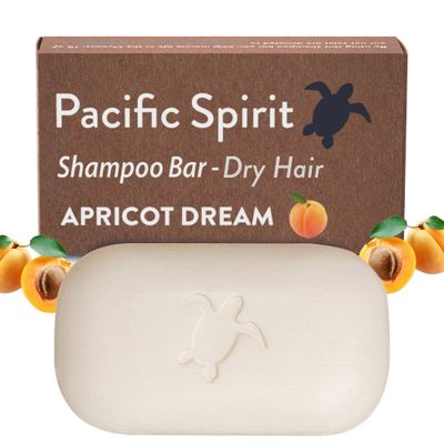 Pacific Spirit Moisturizing Shampoo Bar with Argan Oil for dry Hair - High Shine - Tropical Scent - SLS free, Sulfate-Free, Soap-Free, Zero Waste, Vegan, 3.53 Oz