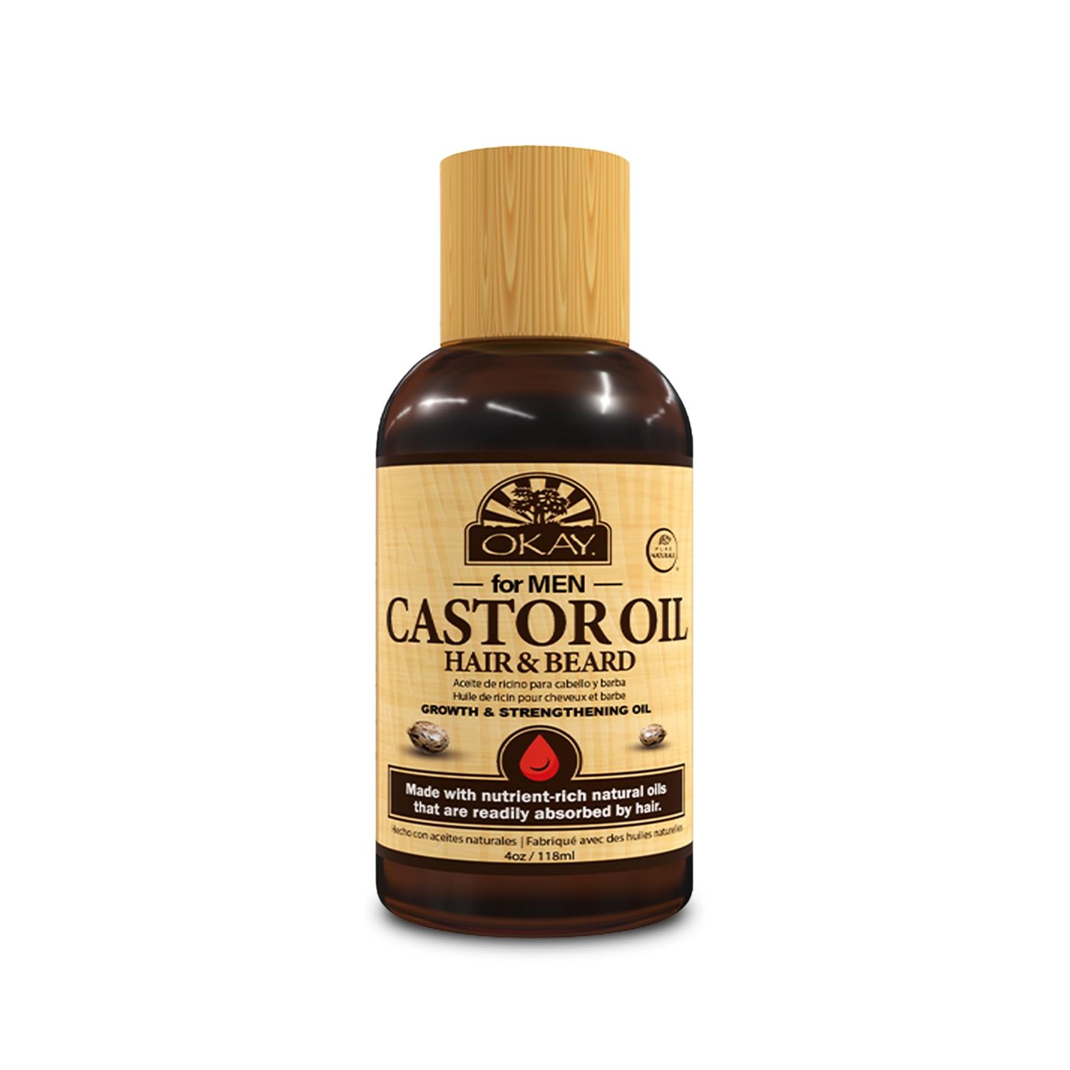 OKAY MEN BEARD HAIR GROWTH OIL 4oz