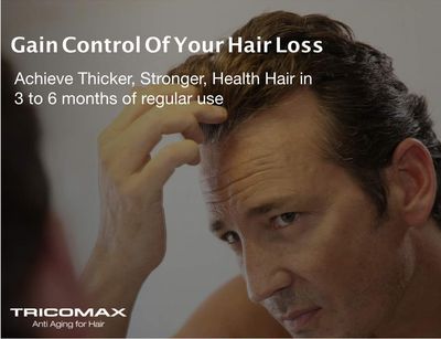 Tricomax Scalp Therapy: Hair Regrowth Stimulant and Thickener with Vitamin E for Reducing Inflammation - 118 ml/4 oz