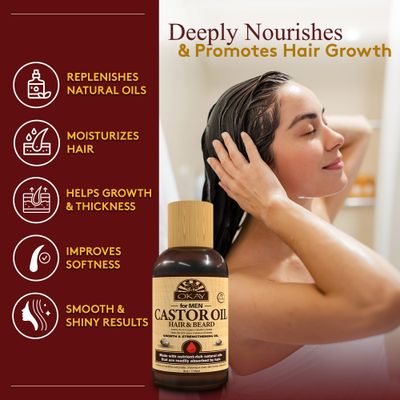 OKAY MEN BEARD HAIR GROWTH OIL 4oz