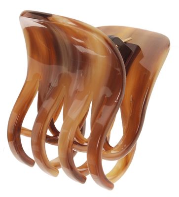 France Luxe Double Tooth Jaw - Caramel Horn