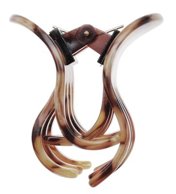 France Luxe Double Tooth Jaw - Caramel Horn