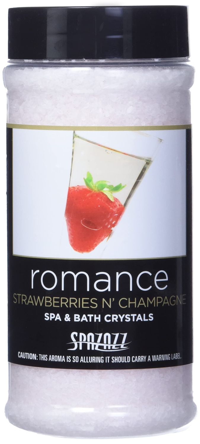 Spazazz SPZ-502 Set The Mood Crystals Container Bath Minerals, 17-Ounce, Strawberries N&#39; Champagne Romance