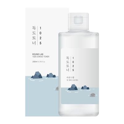 ROUND LAB Dokdo Toner | Exfoliate daed skin cells, Replenish skin with long lasting moisture, Hydrating, Watery Type Toner (6.76fl.oz)