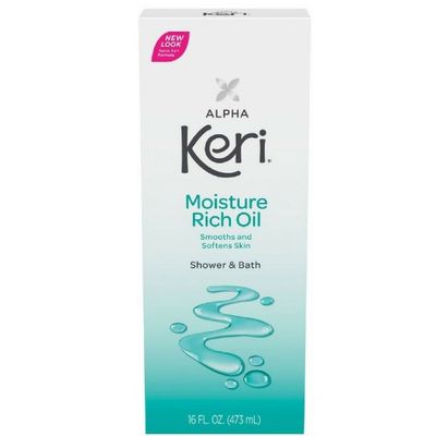 Alpha Keri Shower &amp; Bath Moisture Rich Oil 16 oz (Pack Of 2)