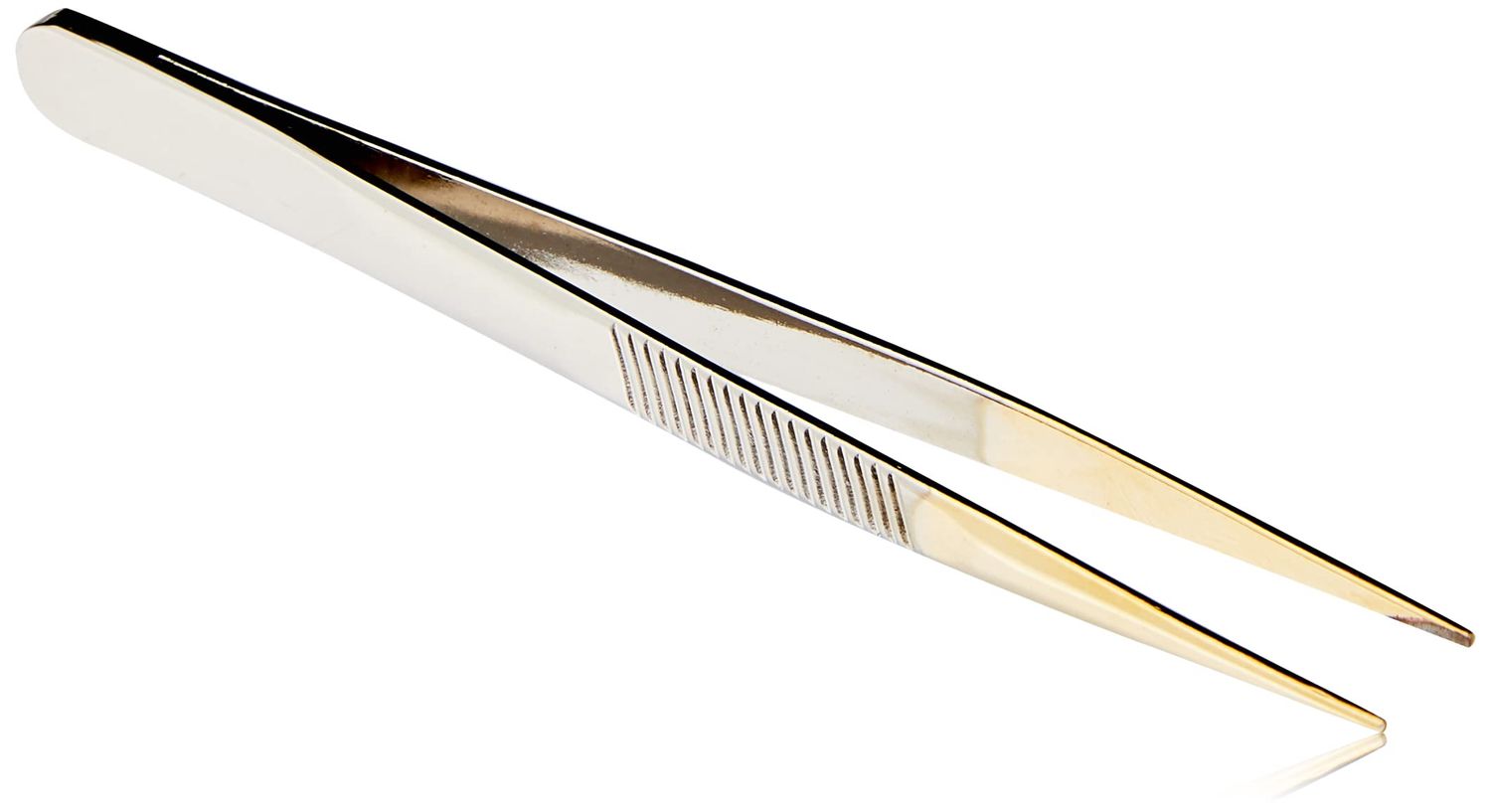 Mundial Gold Pointed Tweezers for Ingrown Hair Removal
