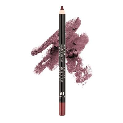 Radiant Professional Waterproof Lip Liner Pencil - Long Lasting Lip Liner Pencil for Defined Lips - Soft &amp; Creamy Lipliner Pencil with Vitamin E - Longwearing Lip liner Pencil 1.20g, (16 PLUM)