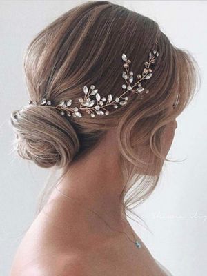 JAKAWIN Bride Rhinestone Wedding Hair Piece Silver Crystal Hair Vine Bridal Updo Hair Accessories for Women HV113 (Silver)