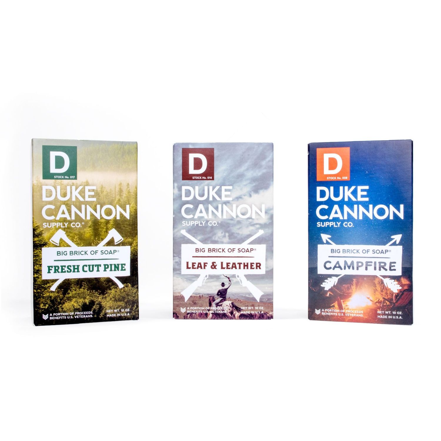 Duke Cannon Supply Co. Big Brick of Soap Bar - Frontier 30, Variety-Pack - Extra Large, Masculine Scents, 10 oz (Pack of 3)