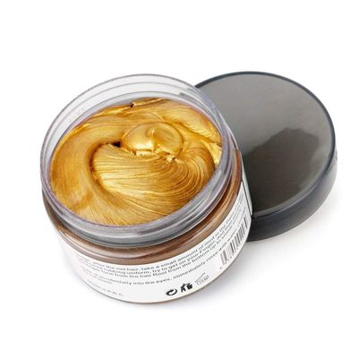 MOFAJANG Orange Gold Instant Hair Coloring Wax, Temporary Hair Dye Pomade for Men &amp; Women&#39;s Natural Hairstyles, Party, Cosplay - 4.23 oz