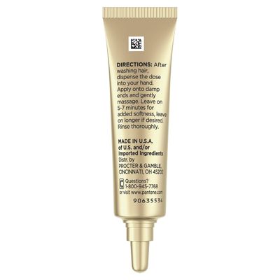 Pantene Gold Series Split Ends Treatment, for Curly and Coily Hair, Infused with Argan Oil, 0.5 Fl Oz x 4 Count