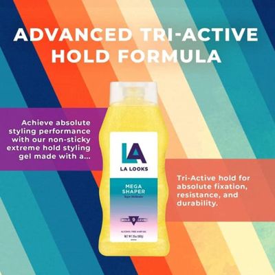 LA Looks Mega Shaper Hold Level 9 Gel, 20 Oz.