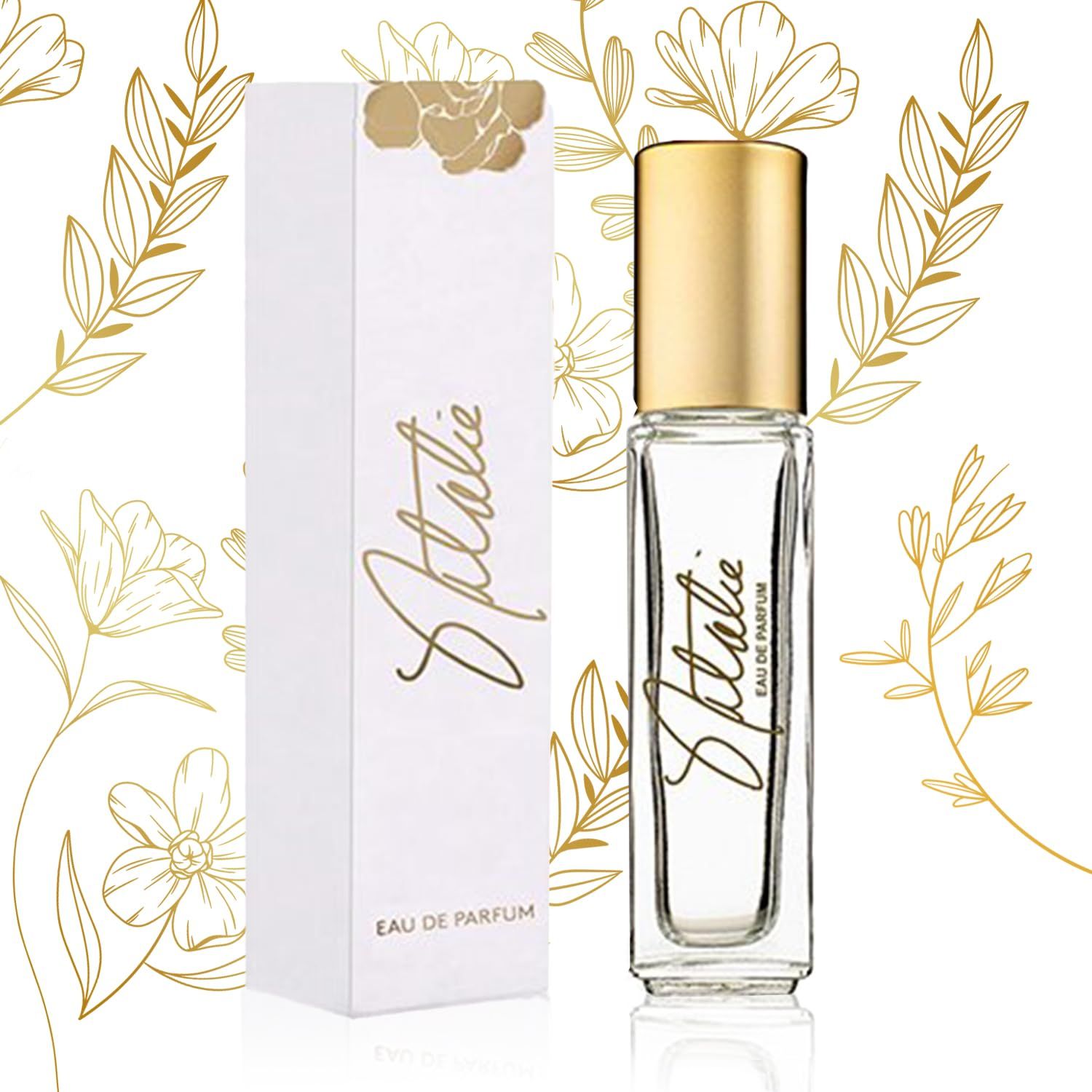 Natalie Fragrance Eau De Parfum Roller - 7ml I Floral Mini Perfume with Gardenia, Freesia, Neroli, Bigarde Zest, Rose Oil &amp; Vanilla, Hand Made, 18% Oil Concentration, Travel Roll On Perfume for Women