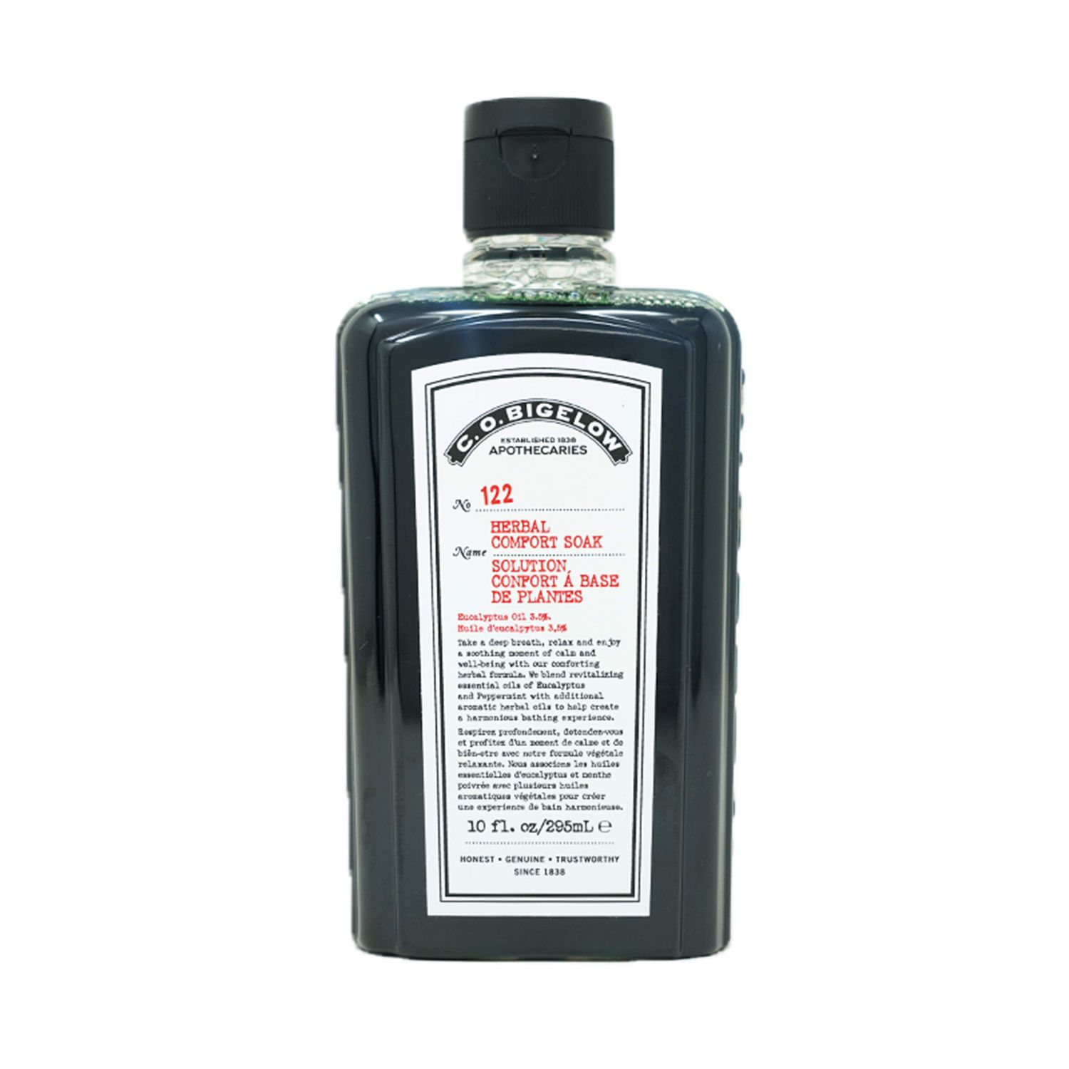 C.O. Bigelow Herbal Comfort Soak (Cold and Flu Soak) Herbal Formula with Eucalyptus Oil, Peppermnint, Ginger, Echinacea, and Tea Tree Oil - No. 122, 10 fl oz