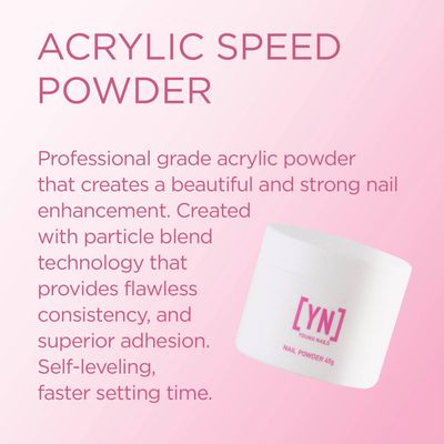 Young Nails Acrylic Speed Powder, Pink, 45 Gram