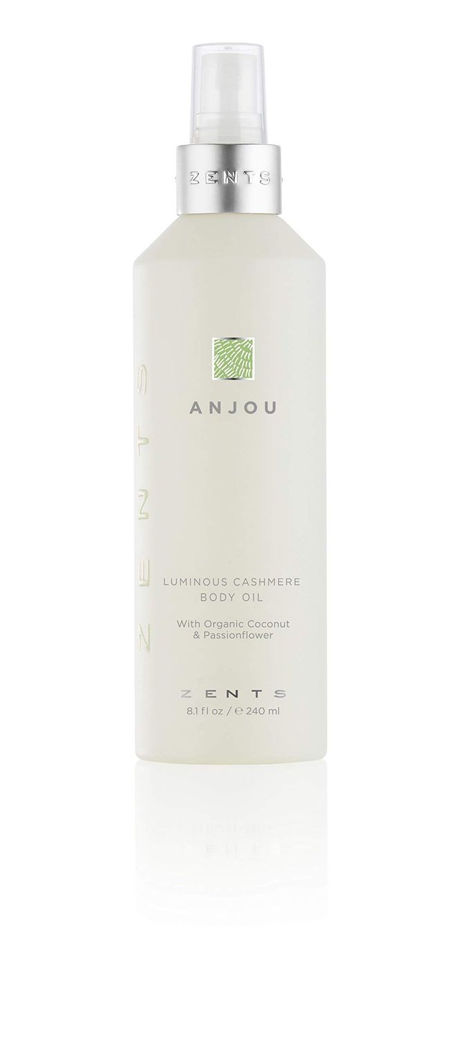 Zents Luminous Cashmere Body Oil (Anjou Fragrance) | Moisturizing Body Oil with Vitamin E &amp; Organic Coconut Oil | Softens &amp; Smooths Skin | 8 fl oz