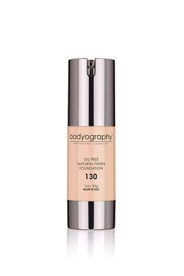 BODYOGRAPHY - NATURAL FINISH Foundation (Light #130): Oil-Free Anti-Aging Salon Natural Finish w/ Vitamin E, C, Antioxidants | Vegan, Gluten-Free, Paraben-Free